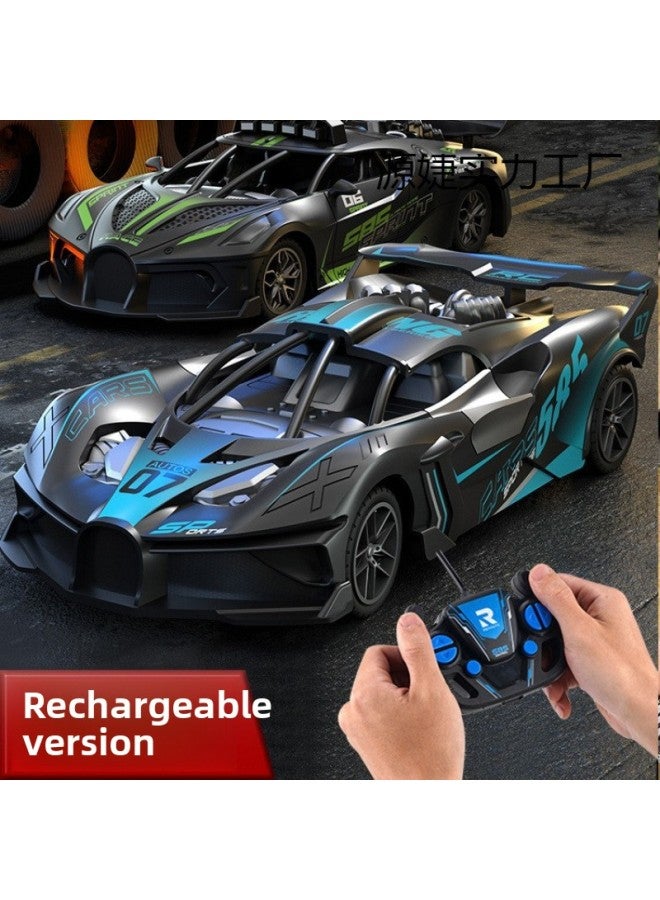 Remote Control Car Charging Version Simulation Wireless Racing Car Drifting Mini Electric Children Boy High-speed Toy Car-Color:Extra Large Size 25cm—★Galvanized Sports Car—(black And Green)-Scale:[signal Upgrade/approximately 50m Distance/multiple Racing Non-crossing Frequency/single Battery Standard] 30 Minutes Battery Life + Freight Insurance  - Image 2