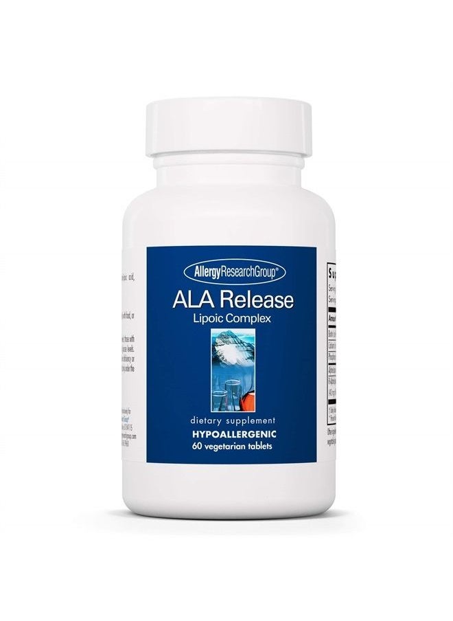 Allergy Research Group - ALA Release - Alpha-Lipoic Acid, R-Alpha-Lipoic, Biotin - 60 Tablets - Image 1