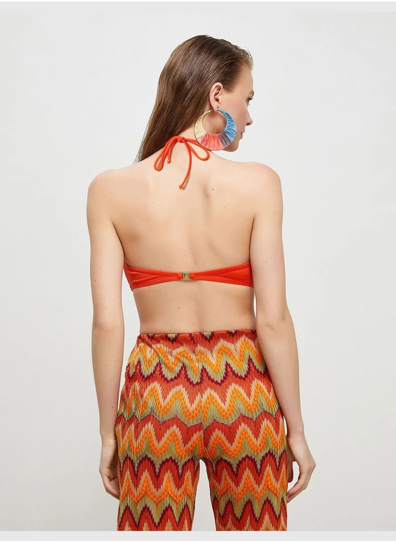 كوتون Beaded Halter Neck Bikini Top