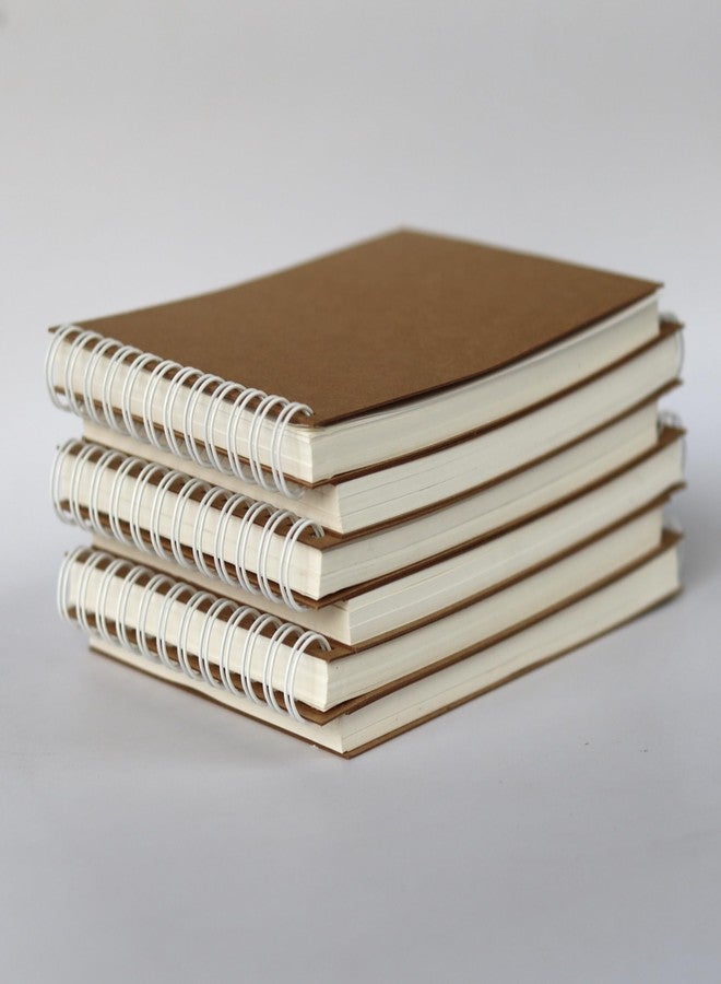 INNAXA Spiral Eco-Friendly Notepad White Wiro A6 Size (Pack-6), 100 Pages - Image 5