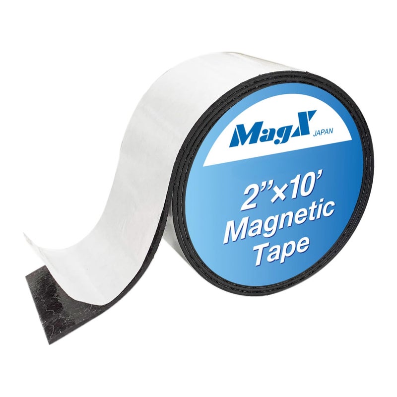 MagX Magnetic Tape with Adhesive Backing, 2 Inch x 10 Feet, Ultra Thick 60 mil, Heavy Duty, Magnetic Strips with Adhesive Backing, Magnet Tape Roll, Peel and Stick (MVAT-2010) - Image 1