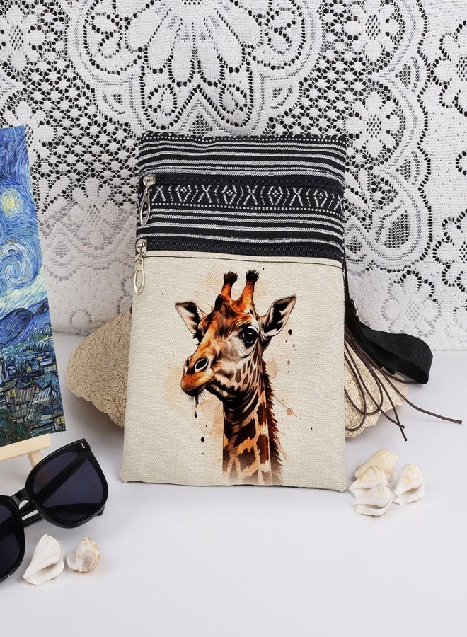 XiaoGalaee Giraffe Print Crossbody Bag Adjustable Shoulder Strap for Giraffe Enthusiast Birthday Gift Holiday Present​​ for Adult Friend - Image 3