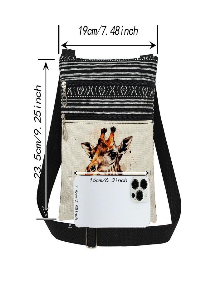XiaoGalaee Giraffe Print Crossbody Bag Adjustable Shoulder Strap for Giraffe Enthusiast Birthday Gift Holiday Present​​ for Adult Friend - Image 4