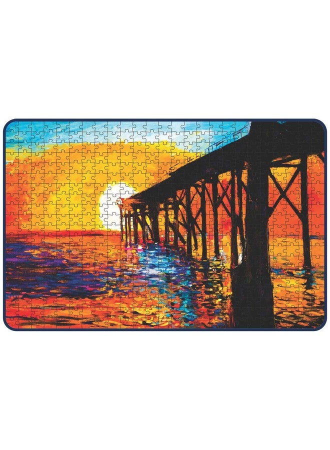 Webby Sunset Over The Bridge Painting Jigsaw Puzzle, 500 Pieces - Image 2