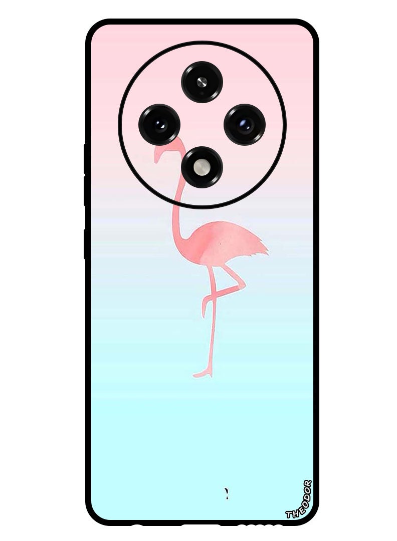 Theodor Protective Case Anti Scratch Shock Proof Bumper Cover For Oppo A3 Pro Pink Flamingo - Image 1