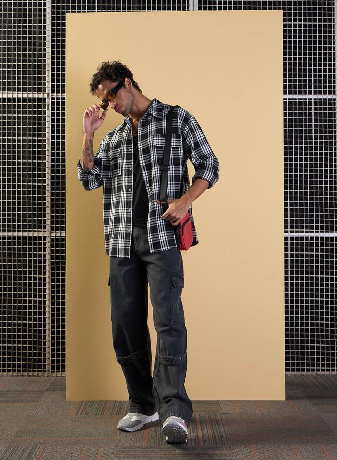 Mascln Sassafras Checked Flap Pocket Oversize Shirt - Image 2