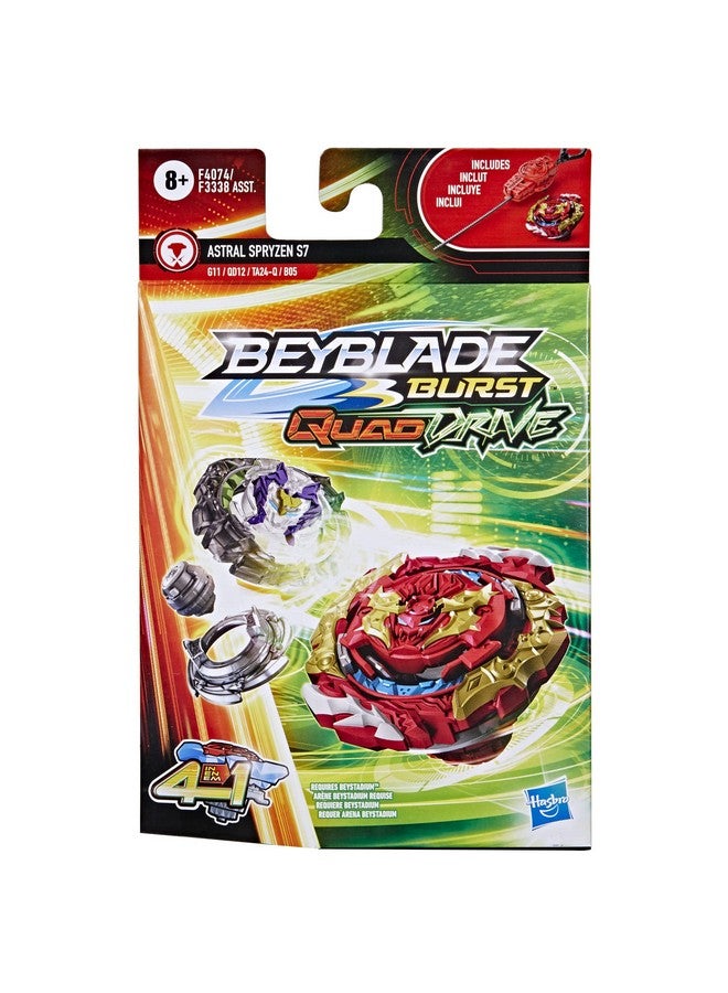 بي بليد مجموعة ألعاب Bey Blade Spinning Top Starter Pack من Burst Quaddrive Astral Spryzen S7، لعبة Beyblade Battling Game Top مع قاذف للأطفال بعمر 8 سنوات فما فوق، لعبة Beyblade الأصلية من Hasbro - Image 3