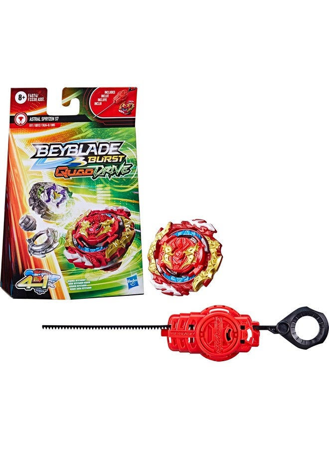 بي بليد مجموعة ألعاب Bey Blade Spinning Top Starter Pack من Burst Quaddrive Astral Spryzen S7، لعبة Beyblade Battling Game Top مع قاذف للأطفال بعمر 8 سنوات فما فوق، لعبة Beyblade الأصلية من Hasbro - Image 1