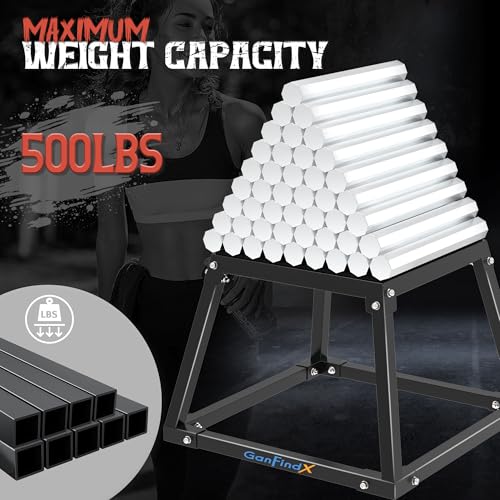 GanFindX Steel Plyometric Jump Box,18 Inch Heavy Duty Plyo Platform, Non-Slip Workout Step Box for Home Gym, Agility, Strength & Conditioning Training - Image 2