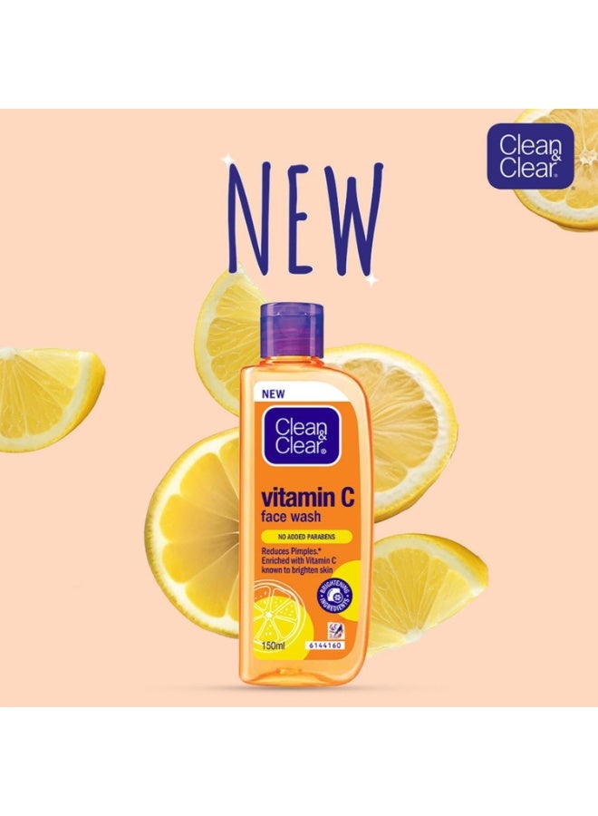 Clean & Clear Vitamin C Face Wash 150ml - Image 2