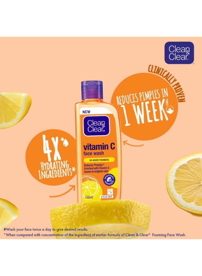 Clean & Clear Vitamin C Face Wash 150ml - Image 3