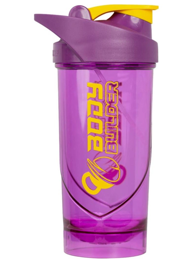 Body Builder Body Builder Shieldmixer Protein Shaker - 100% BPA-Free Leak Proof Fitness Sports Water Bottle (Purple)