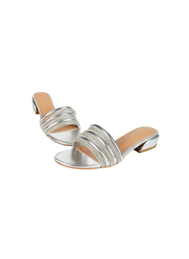 ZAYNA 221-150 Zayna Ladies Casual Sandals 23BYD012 Silver  - Image 2
