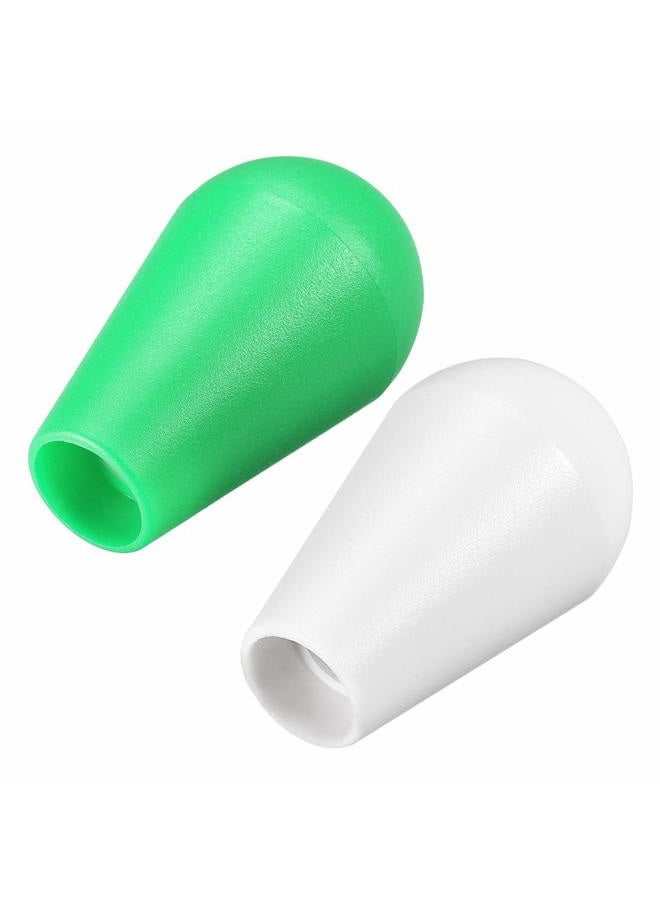 uxcell Ellipse Oval Joystick Head Rocker Ball Top Handle Arcade Game DIY Parts Replacement White Green 2Pcs - Image 3