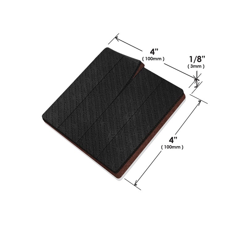 Slipstick Gorillapads Non Slip Furniture Pads/Gripper Feet Floor Protectors (Set Of 4) Premium 4 Inch Pre-Scored Square Self Adhesive Rubber Stoppers For Furniture Legs  Black  Cb157 - Image 5