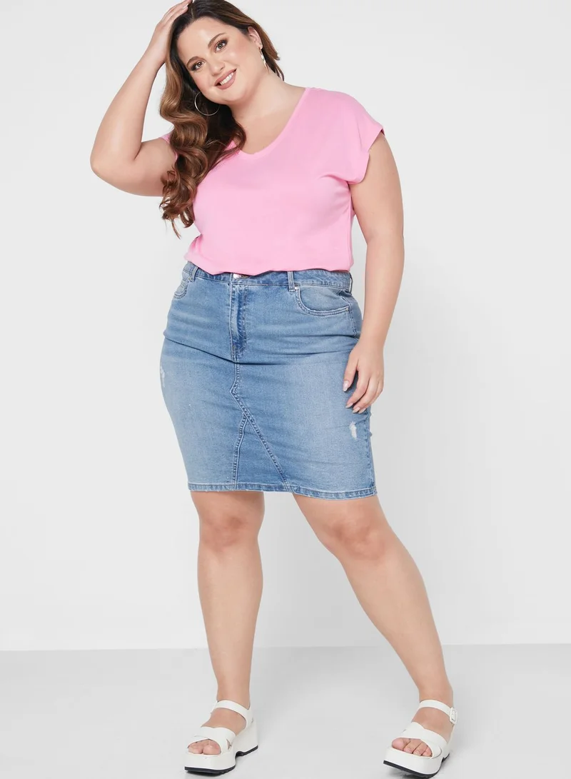 Only Carmakoma Scoop Neck Top