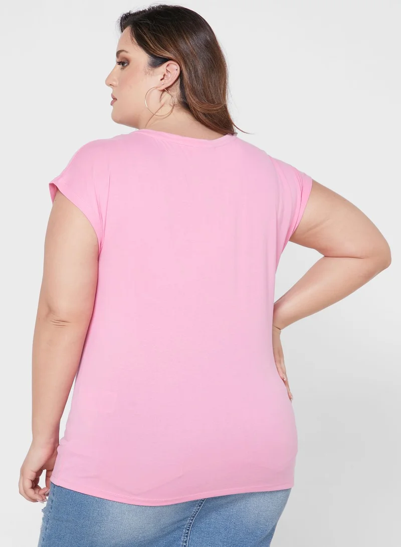 Only Carmakoma Scoop Neck Top