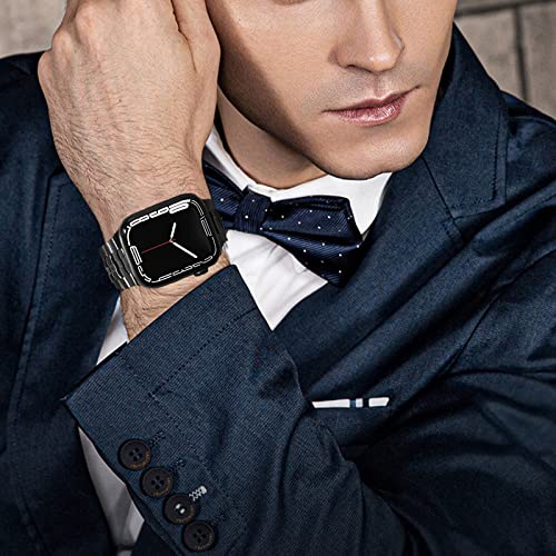 WINGLE Metal Band for Apple Watch Band 38mm 40mm 41mm 42mm Series 11 10, SE 3/2/1, Series 9 8 7 6 5 4 3 2 1 Men Women, Rugged Stainless Steel Casual Business Bands iWatch Strap Folding Clasp, Black - Image 5