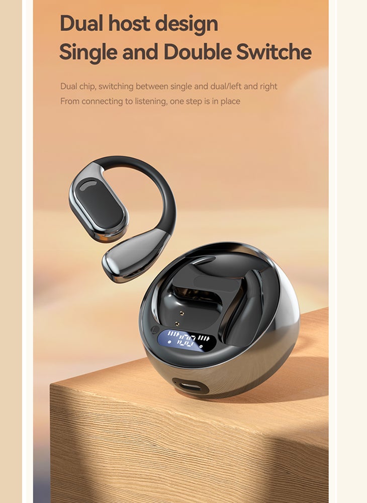 تشوميل سماعة رأس بلوتوث لاسلكية مفتوحة، سماعة أذن مثبتة على الأذن 5.4 لتشغيل الألعاب الرياضية - Image 3