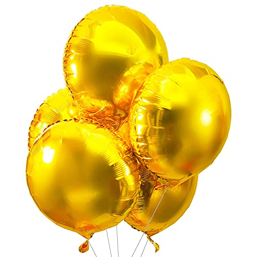 Lazybeee 18" inches Round Shape Party Decorative Foil Balloon for Boys Or Girls | Wedding Anniversary | Birthday Decoration (Pack of 10) - Image 1