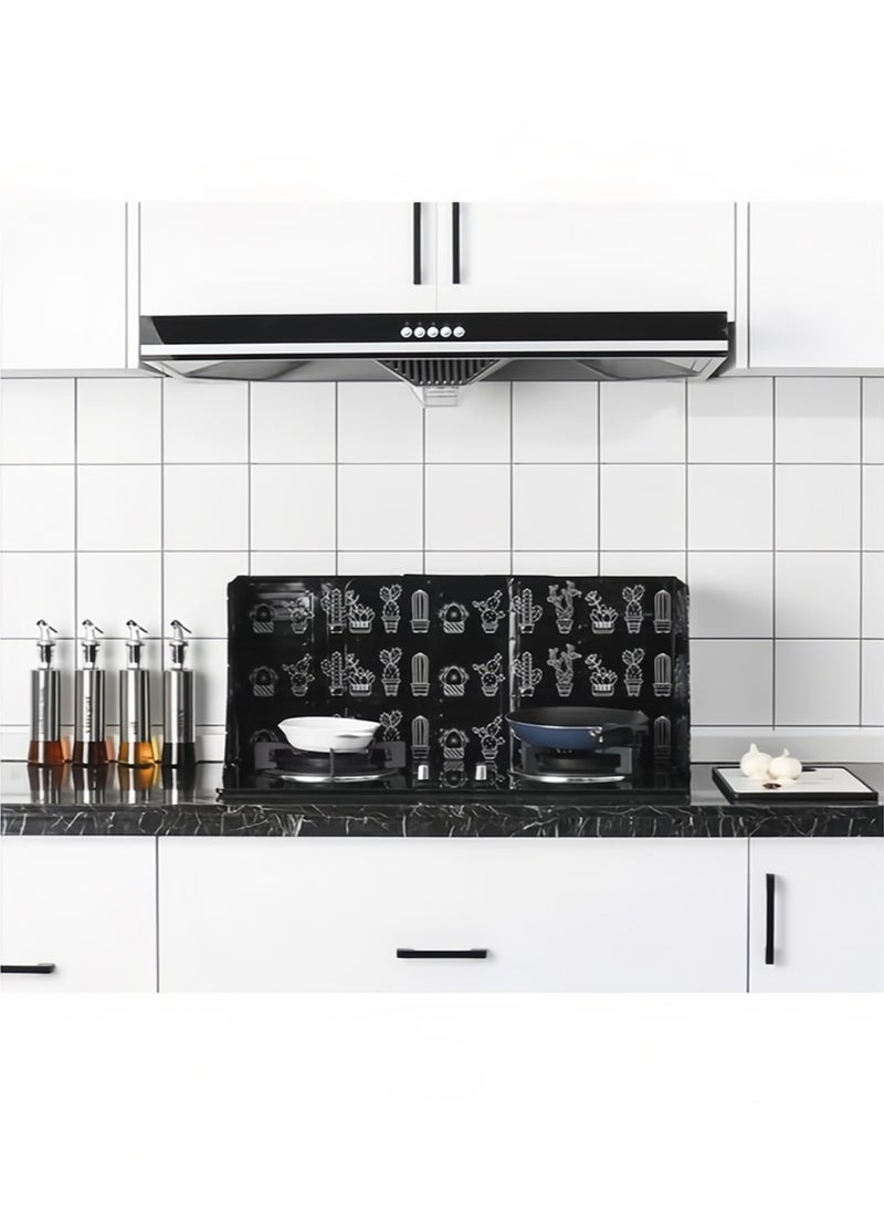 Leon Home Fireproof and high temperature resistant Oil splash insulation Splash baffle Black cactus - Image 3