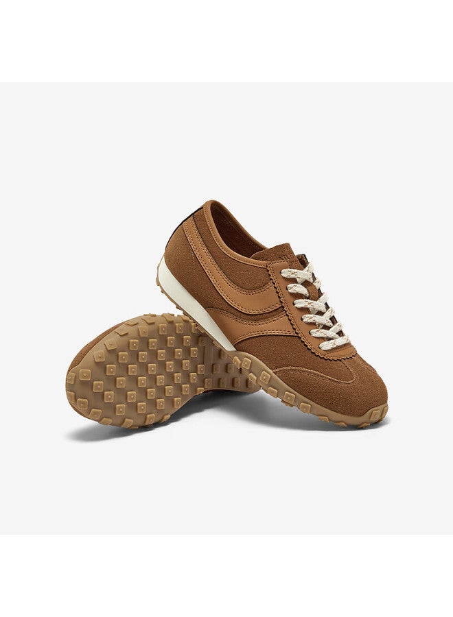 Bata Caramel Dextrin Shoes Agan Shoes Women Spring Cowhide Thick-soled Casual Sports Shoes Vrv27am5 Deep Brown 38 - Image 5