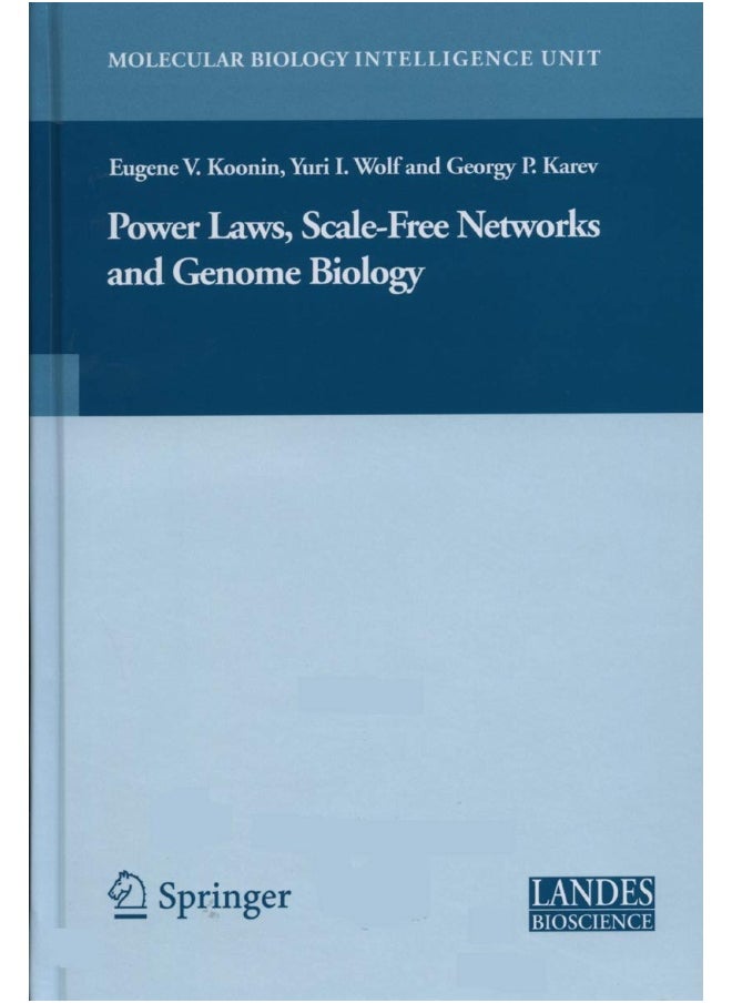 Power Laws, Scale-Free Networks and Genome Biology 