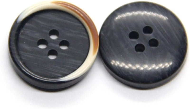 أزرار راتنج سوداء 18 ملم مزينة بحجر الراين لأعمال الخياطة والإكسسوارات DIY للملابس - Image 2