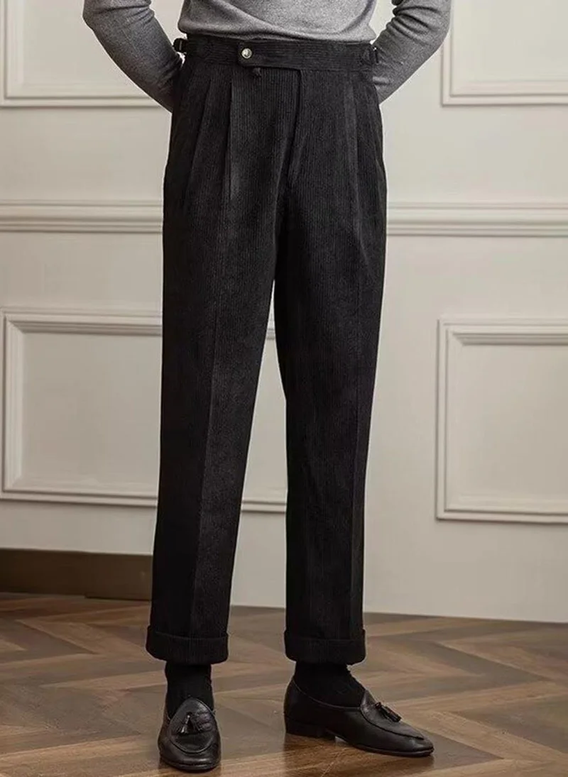 يونيكي Black Regular Fit Bootcut Trousers