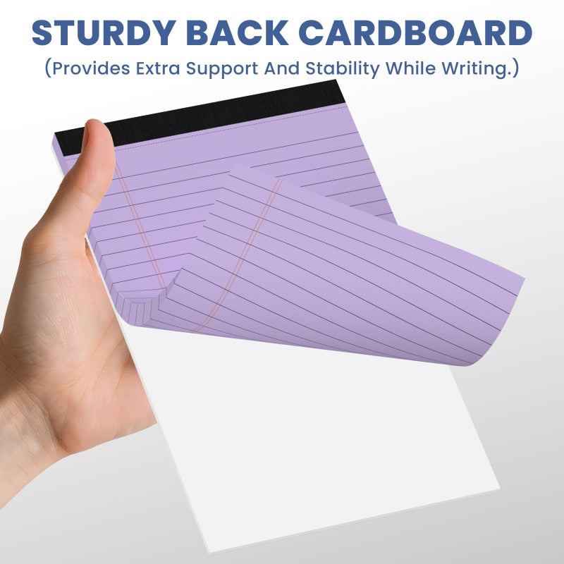 Ciphyfee 5pcs Small Note Pads, Colored Notepads 5x8 College Ruled Notebook, Writing Pads 5 x 8, Legal Pads, Pad Paper Perforate Notebooks for Work, Message, School, Office Supplies,30 Sheets/Pack - Image 5