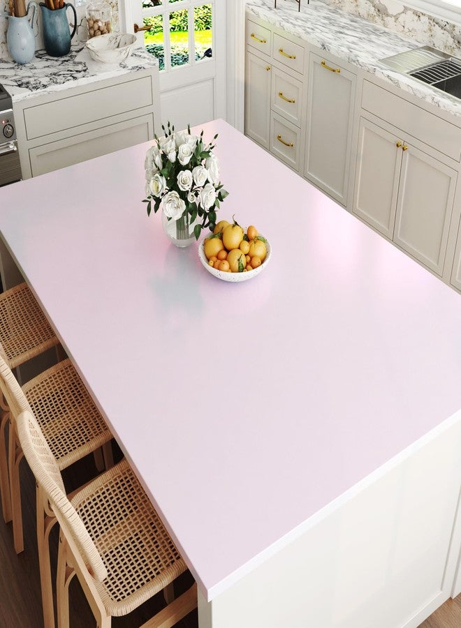 FunStick 15.8"x240" Satin Pastel Pink Contact Paper Peel and Stick Wallpaper Waterproof Pink Contact Paper for Kitchen Cabinets Countertops Appliances Fridge Vinyl Wrap Self Adhesive Shelf Liner Walls - Image 3