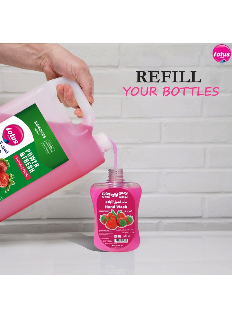 Lotus Alwadi 5L Lotus Alwadi Anti-Bacterial Hand Wash, Strawberry fragrance, 3 x 5L - 3 Gallons  - Image 2