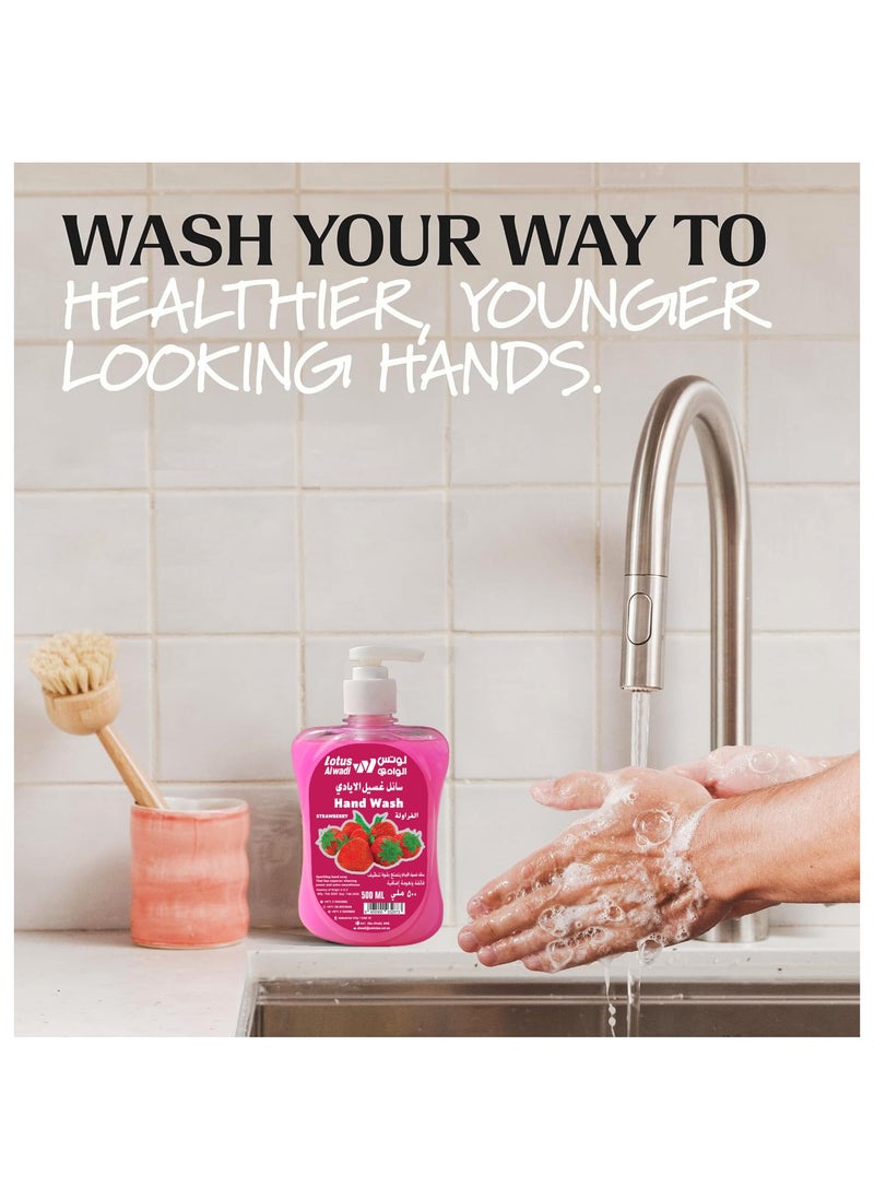 Lotus Alwadi 5L Lotus Alwadi Anti-Bacterial Hand Wash, Strawberry fragrance, 3 x 5L - 3 Gallons  - Image 3