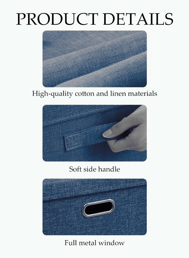 DUNISO Closet Storage Box with Lid and Handle,Stackable Wardrobe Clothes Organizer, Foldable Storage Bin,Sturdy and Durable,for Clothing, T-Shirt, Jeans, Sweaters, Toys & Books,50*35*31cm - Image 3