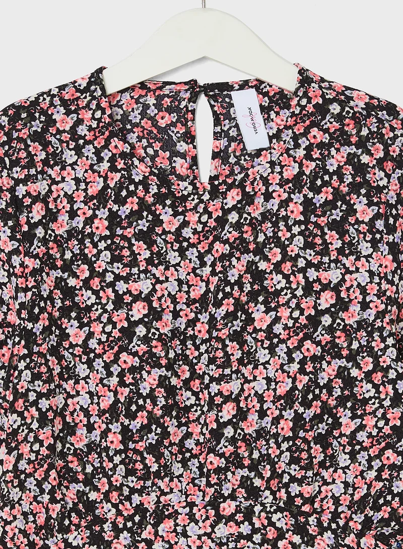 Vero Moda Girl Floral Long Sleeve Dress