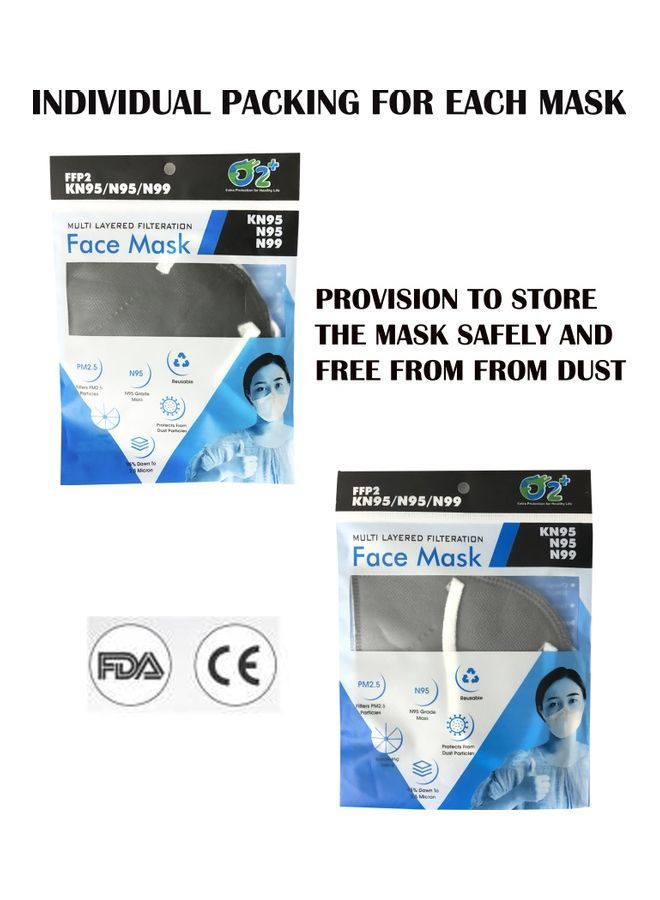 NIBEMINENT Pack Of 2 Kn95 Reusable Mask - Image 3