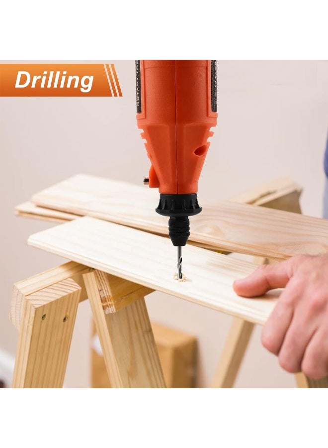 Winner 100Pcs Rotary Tool Accessories Kit Set for Grinding Polishing Sanding Cutting Drilling Carving Engraving, Universal Fit for Dremel & Major Brands, HSS Drill Bits, Grinding Wheels, Sanding Bands, Mandrels, Wood Metal Stone Glass DIY Craft Kit - Image 5