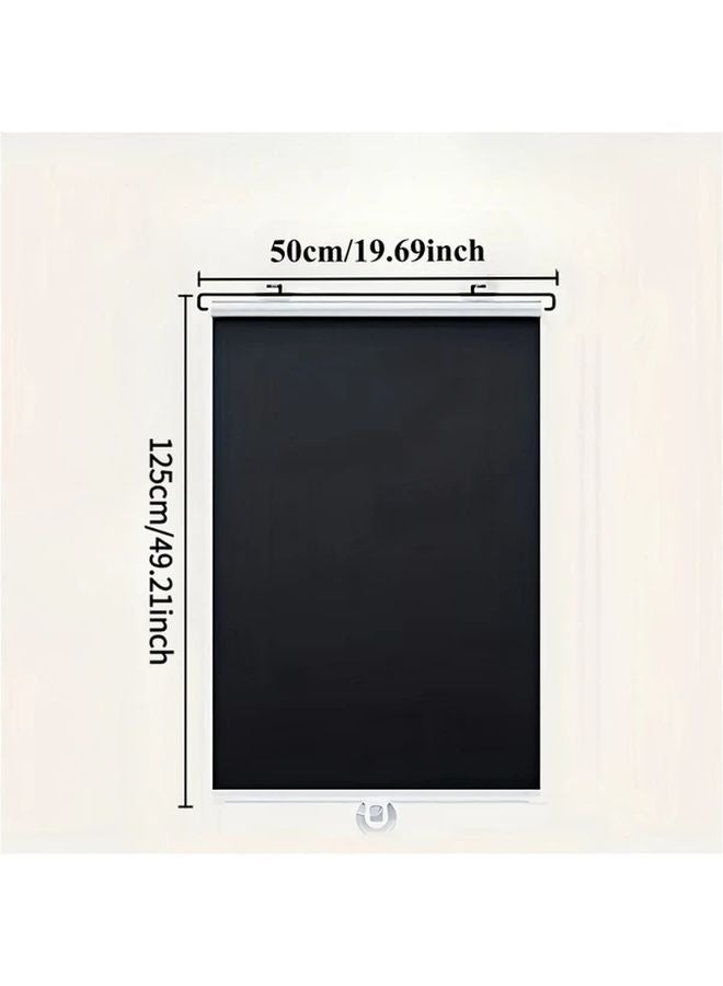 Black Easy Install Shading Curtains Suction Cup Design No Drilling 50cm x 125cm - Image 1