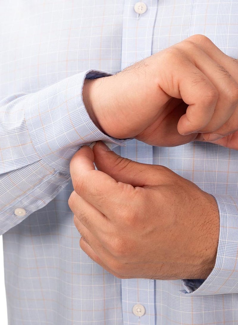 GIORDANO Men's Wrinkle-Free Long Sleeve Cotton Oxford Shirt - Image 4