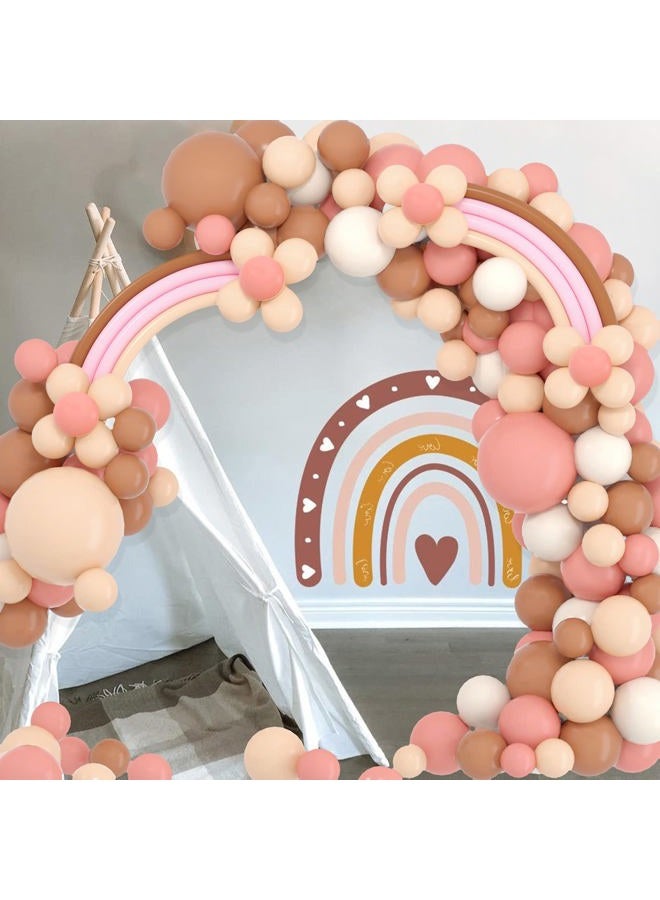 Haptda Boho Balloon Garland Blush Nude Dusty Pink Brown White Sand Long Twisting Balloons Arch Kit for Baby Shower Rainbow Birthday Party Decorations - Image 5