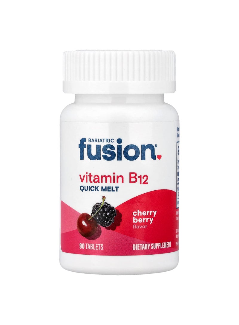 Vitamin B12, Quick Melt, Cherry Berry, 90 Tablets