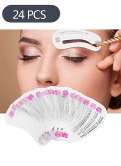 Ant 24-Piece Eyebrow Shaping Stencils, Reusable Eyebrow Template, Eyebrow Grooming Stencil Kit for DIY Tools Eyebrows Shaping  - Image 1