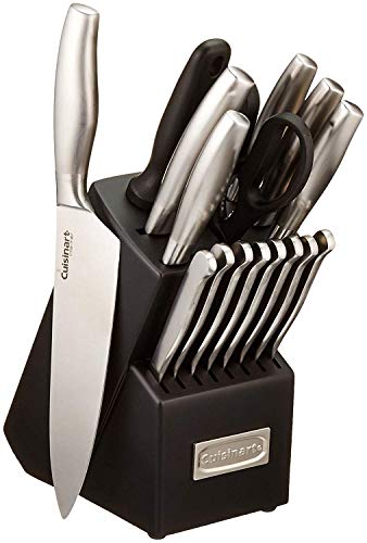 CUISINART Block Knife Set, 17pc Cutlery Knife Set with Steel Blades for Precise Cutting, Lightweight, Stainless Steel, Durable & Dishwasher Safe, C77SS-17P - Image 5
