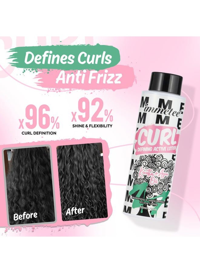 Immetee Curl Cream For Curly Hair and Styling Cream,Nourishing Lightweight,Non-Greasy,Smoothes & Defines,Curl Activator For Curly Hair,Smooth And Shiny 250ml - Image 5