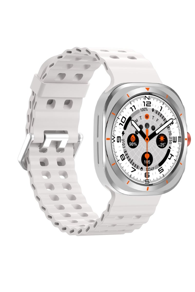 GREEN LION Strive Smart Watch 1.52 inch TFT IPS Display/ Heart Pressure, Oxygen/ Pedometer/ 5Days Working Time / Ai Voice Assistant/ Music Player & Inbuilt Games - Silver - Image 1