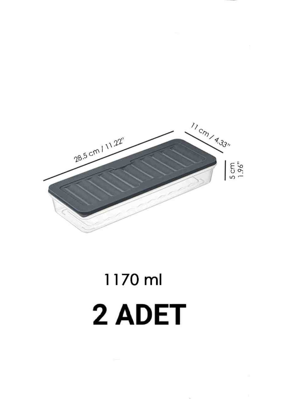 Vzn - Storage Container horizontal lid refrigerator freezer storage container microwave container refrigerator organizer - Image 1