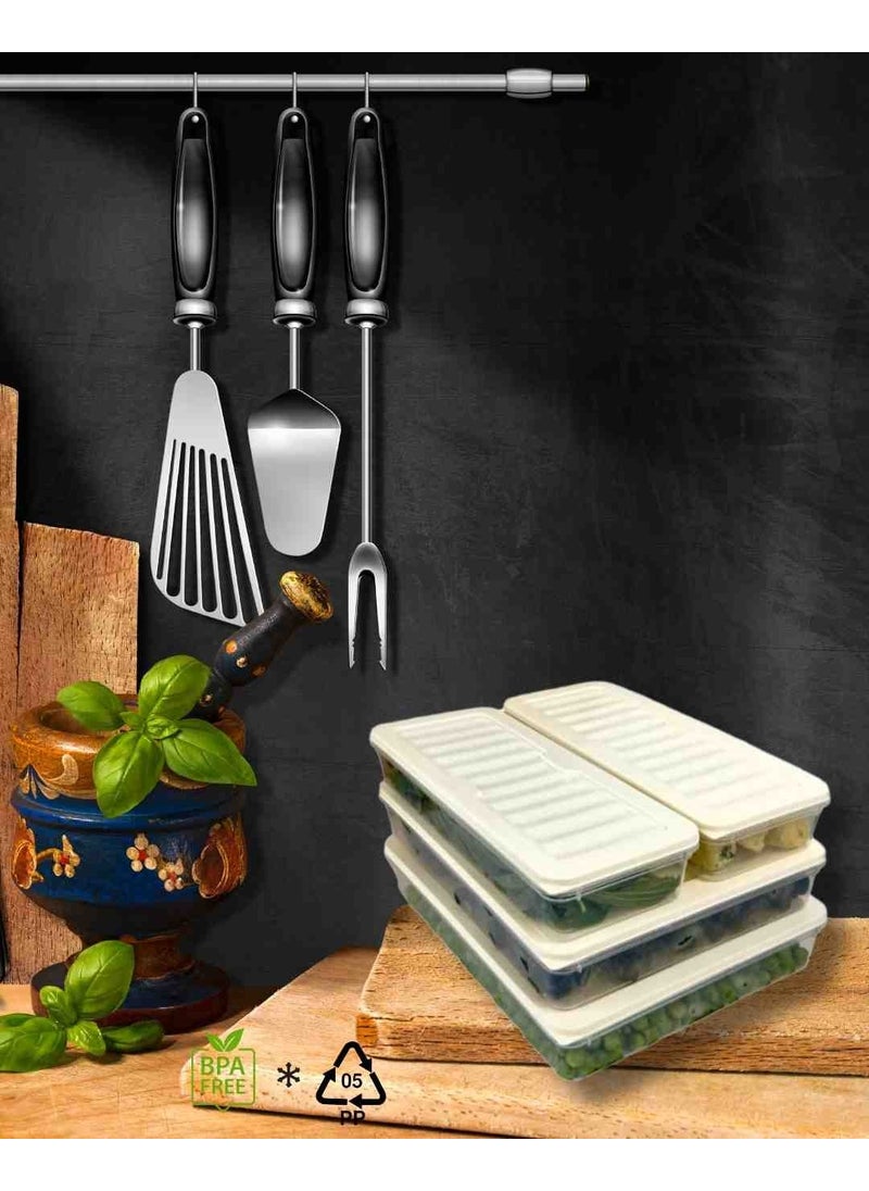 Vzn - Storage Container horizontal lid refrigerator freezer storage container microwave container refrigerator organizer - Image 1