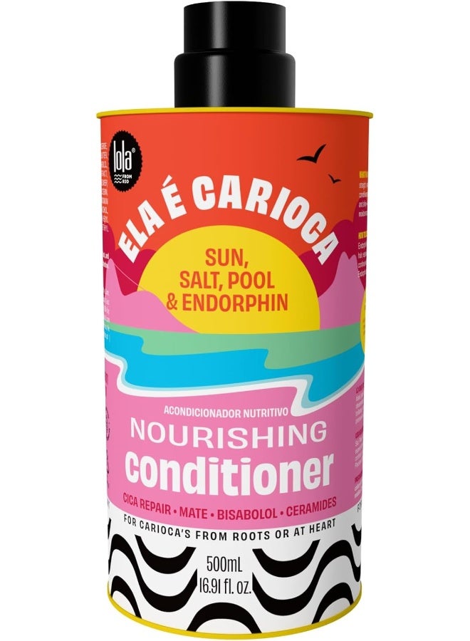 Lola from Rio بلسم إيلّا إي كاريكا المغذي مع ماء جوز الهند وشاي الماتé - يوفر ترطيباً عميقاً، يفك تشابك الشعر ويضيف لمعاناً لجميع أنواع الشعر (250 مل) - Image 1