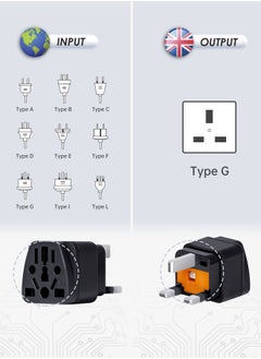 World to UK Travel Adapter (3-Pack, Black) - Universal 3-Prong Power Converter, Transforms US/JP/AU/EU/CN plugs to UK - Grounded, Safe & Compact for All Devices, Includes 13A Fuse + 2 Spares - pzsku/Z19E21465A2E1B7BC8D7AZ/45/_/1732347036/f3a88b09-504c-4388-94e7-c8f26412c0b7