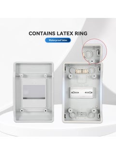 4 Way Power Distribution Box with Bus Bars and Din Rail, Waterproof IP66 for Miniature Circuit Breaker MCB, Suitable for Indoor and Outdoor Use - pzsku/Z19E2194C6ED2E6CE55CAZ/45/_/1712394192/e32b8fb9-e0d7-4ed5-b1a2-4dbc9519b391